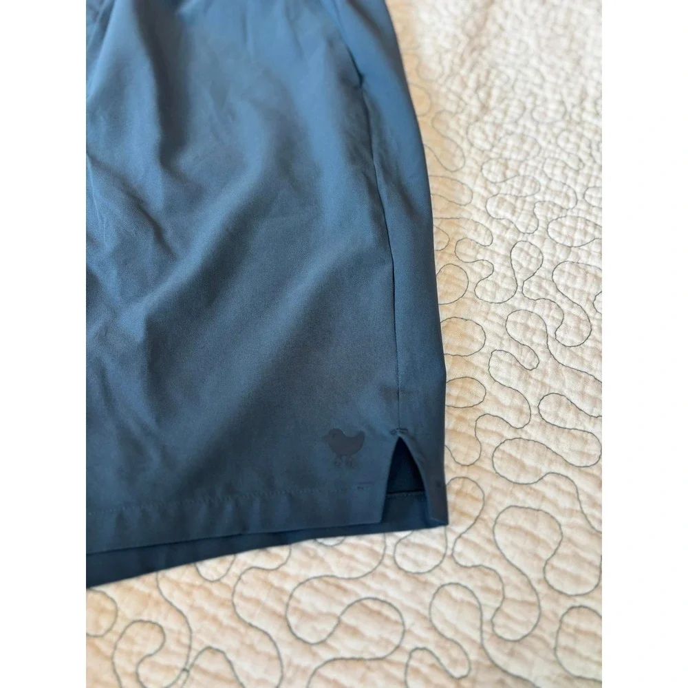 Bad Birdie Mens Performance Golf Shorts Slate Blue Elastic Waist Size Small NWOT